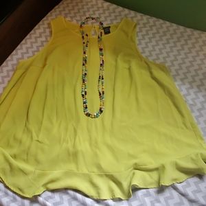 Lime Ruffle tank top